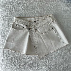 CARMAR Asymmetrical White Mini Skirt